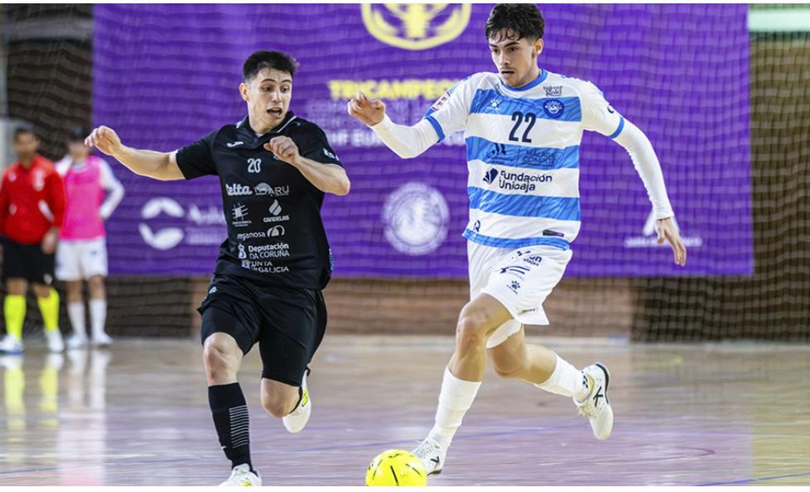 Barranco con la camiseta del Málaga FS