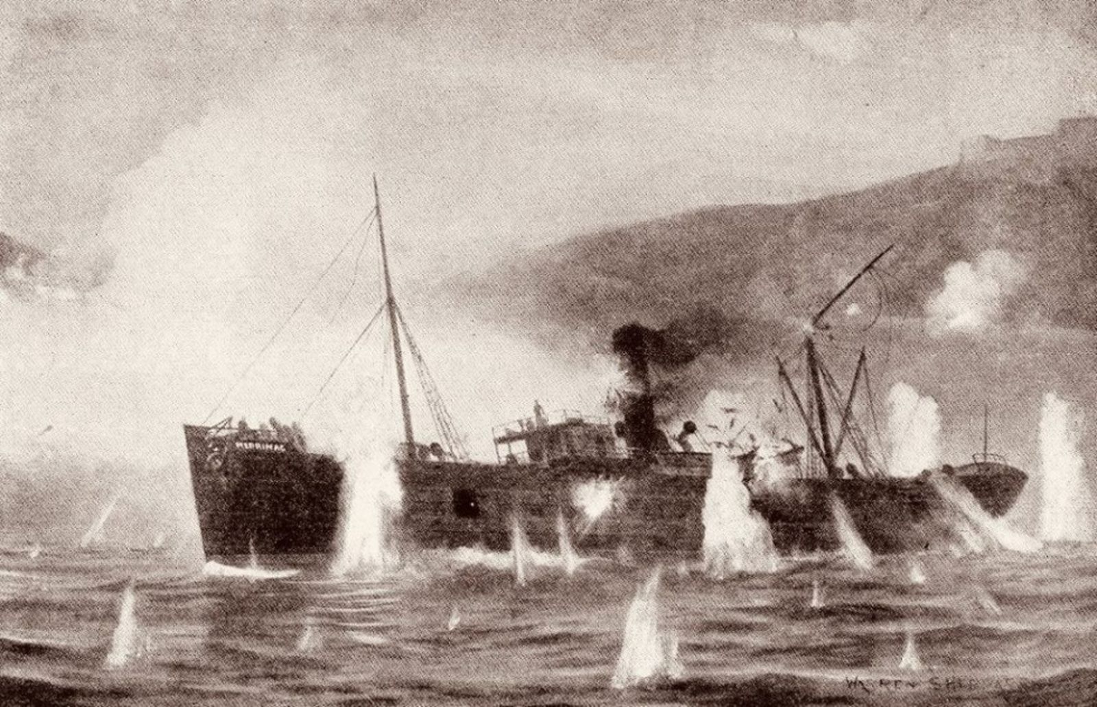 Hundimiento del USS Merrimac. / FOTO CEDIDA