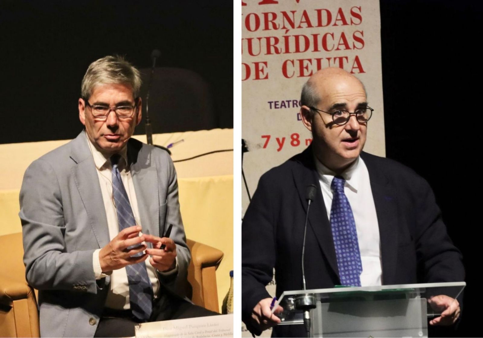 Los magistrados Miguel Pasquau (izquierda) y Javier Hernández (derecha).
