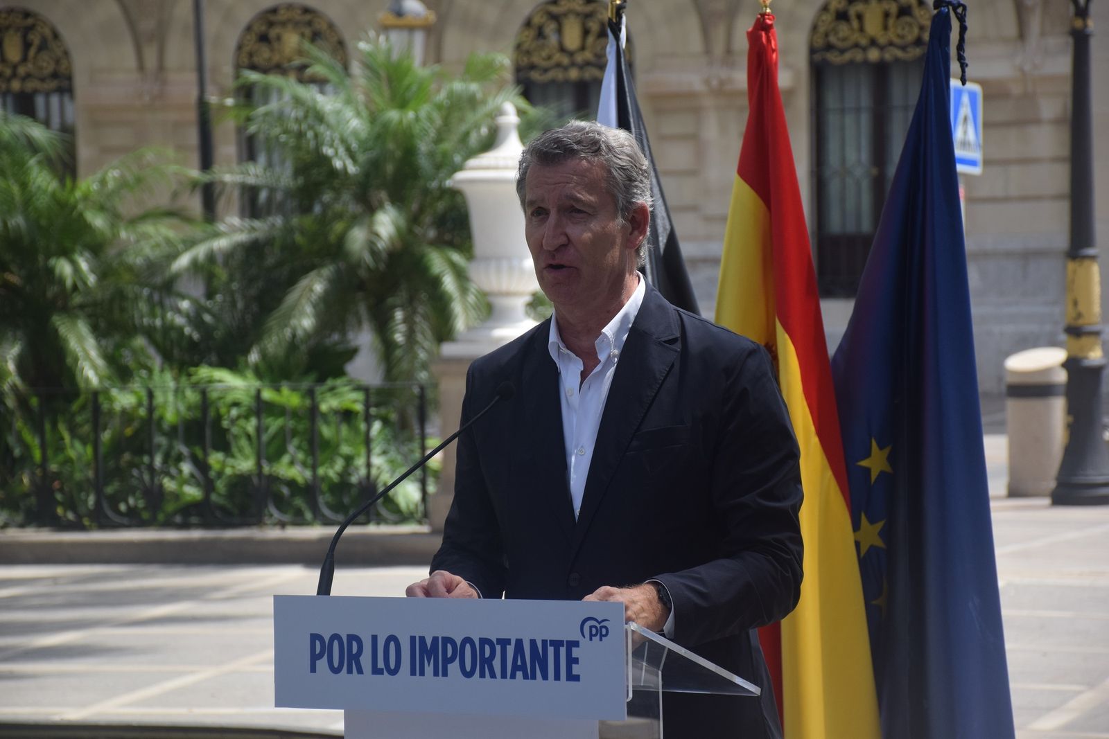 Feijóo este sábado en la Plaza de África