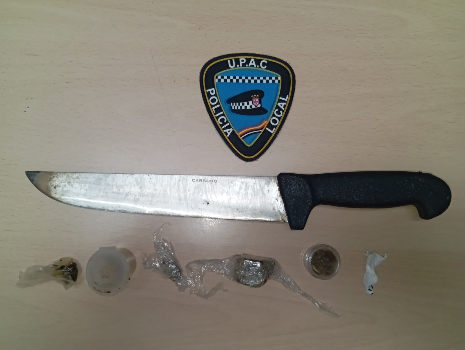 Cuchillo intervenido por la Policía Local.