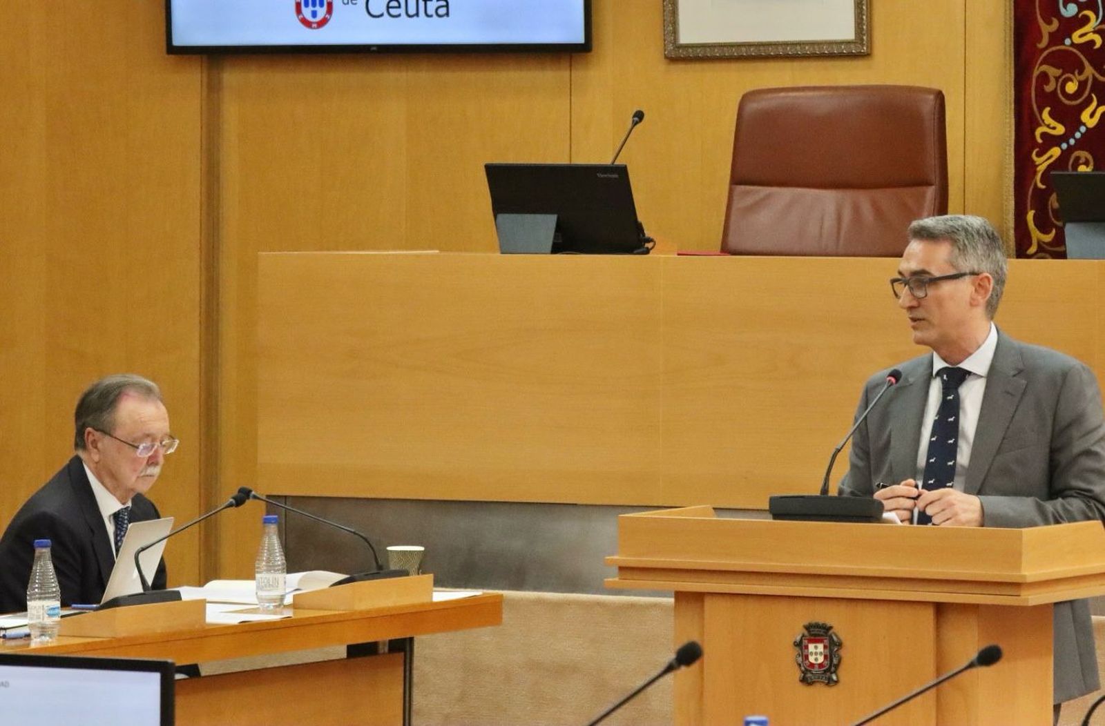 Sebastián Guerrero, secretario general del PSOE, durante su intervención en el Debate General del Estado