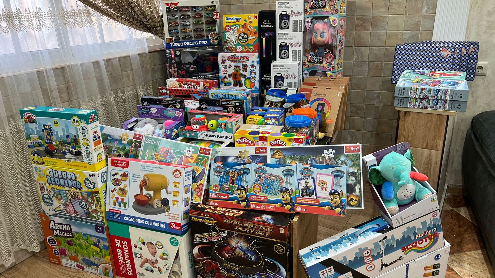 Los regalos donados.