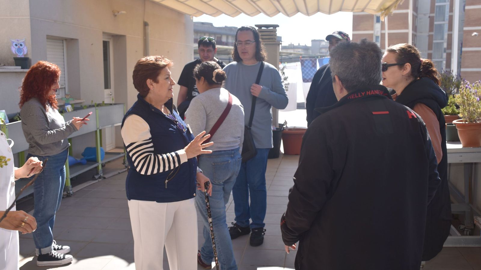 La terraza donde se ubica el huerto de Cruz Blanca.