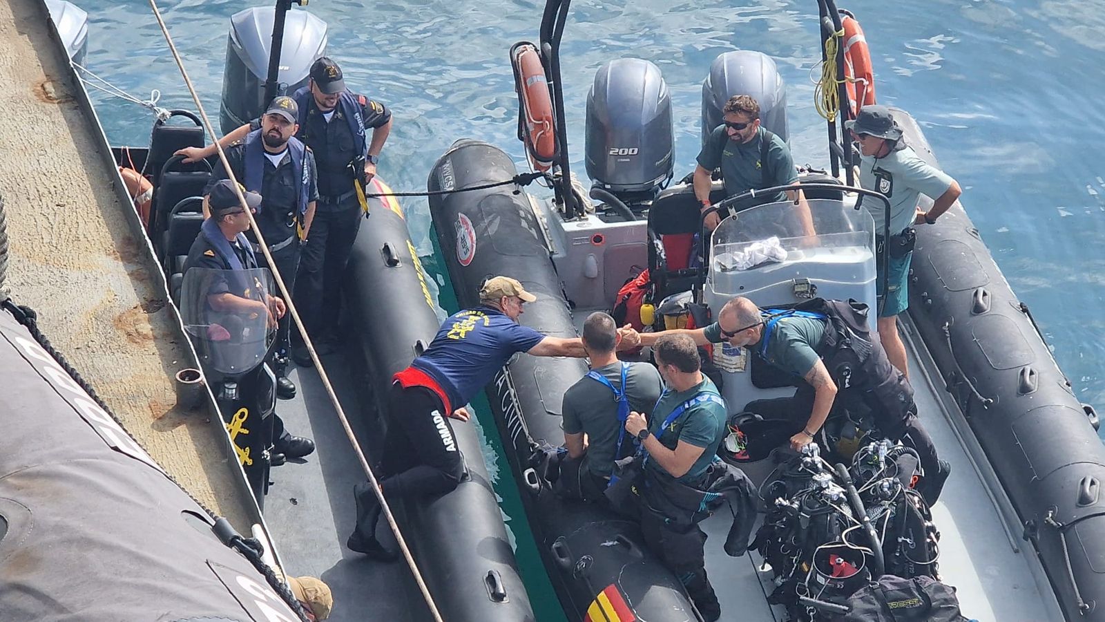 DUrante su estancia en ceuta, los GEAS de la Guardia Civil aprovecharon para hacer una actividad conjunta