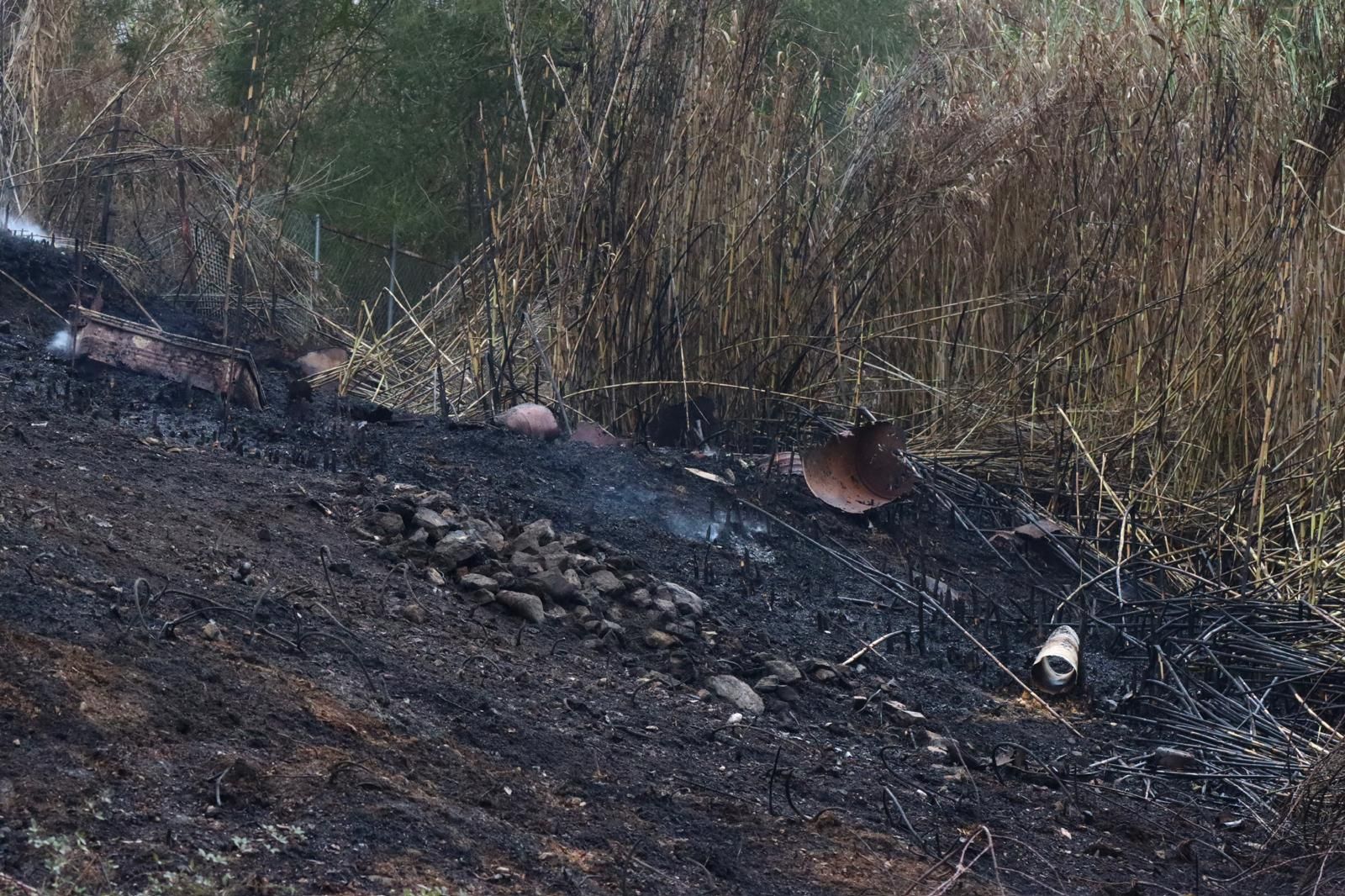 Zona calcinada del Pantano tras el incendio Zona calcinada del Pantano tras el incendio