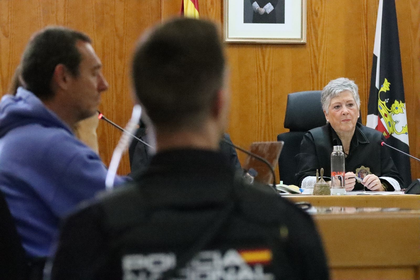 El acusado del crimen de Parques de Ceuta durante el juicio con jurado.