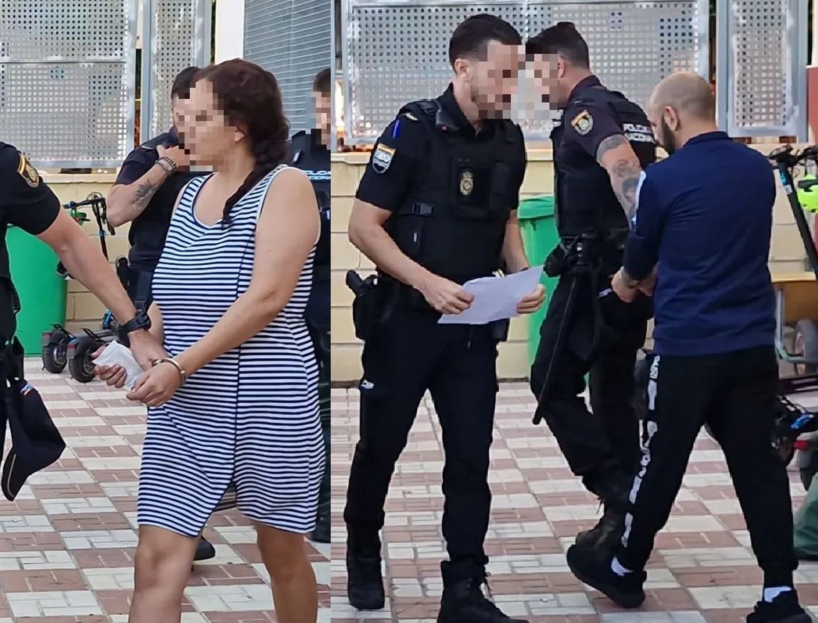 Traslado de ambos progenitores desde dependencias judiciales al Palacio de Justicia