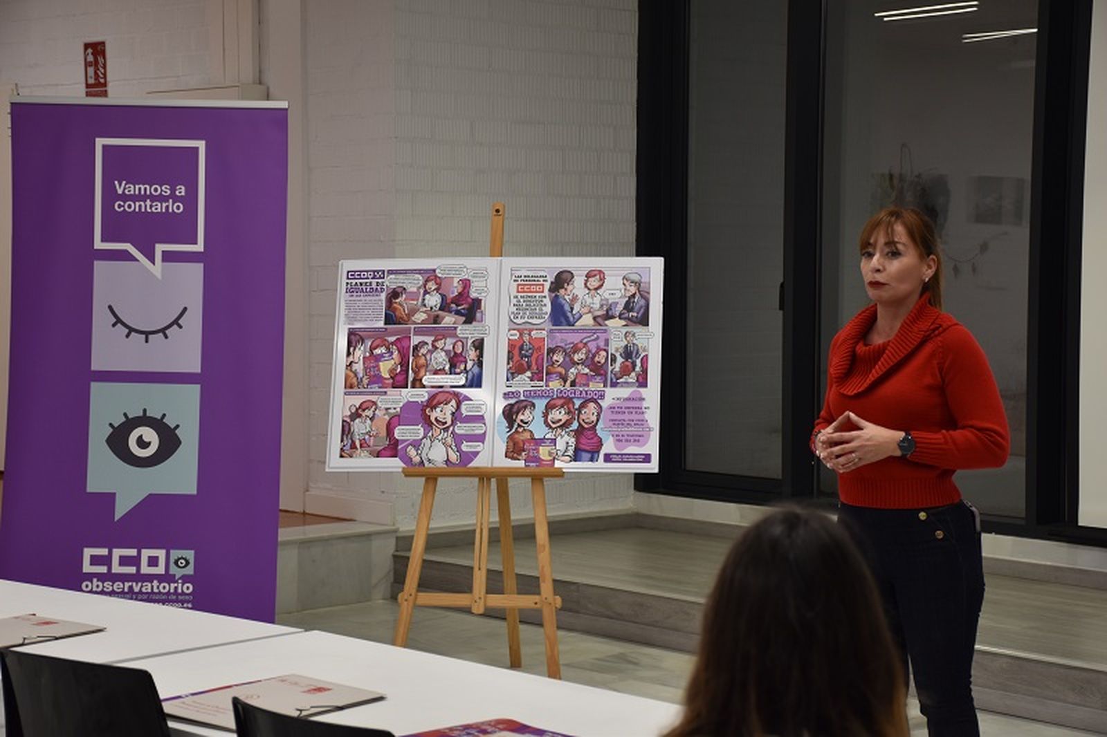 La Secretaria de las Mujeres, Igualdad y CT de CCOO-Ceuta, Yolanda Díaz, este miércoles. / FOTO NICOL´S