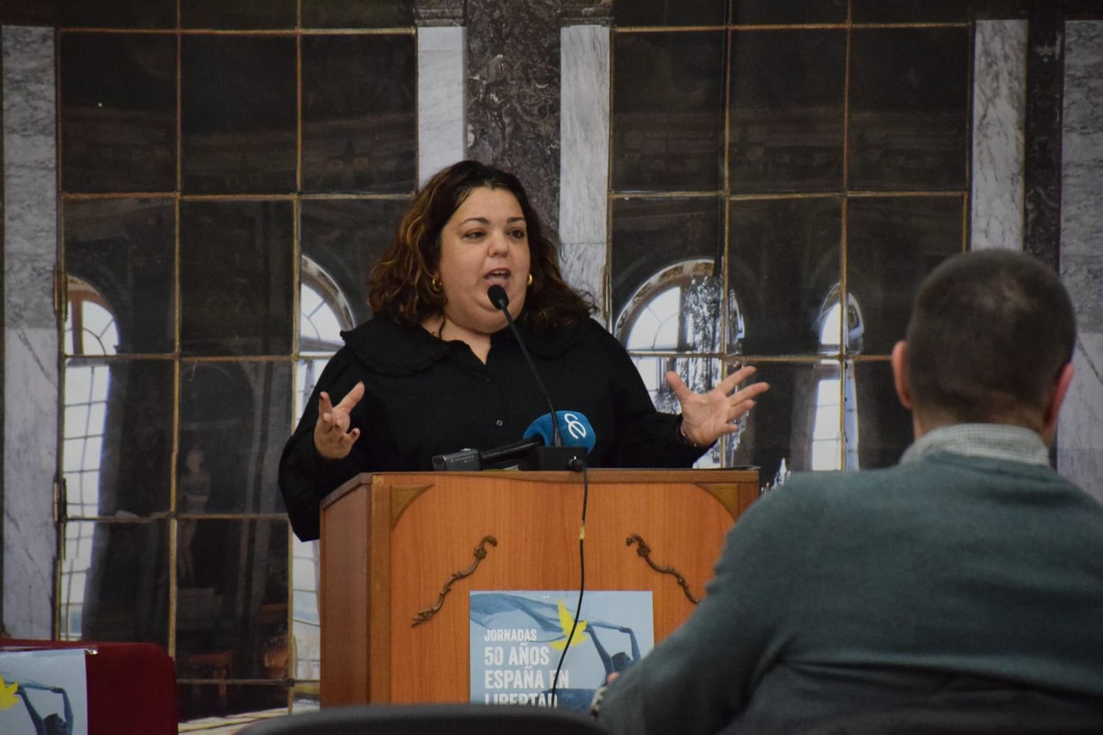 Cristina Pérez en el discurso inaugural.