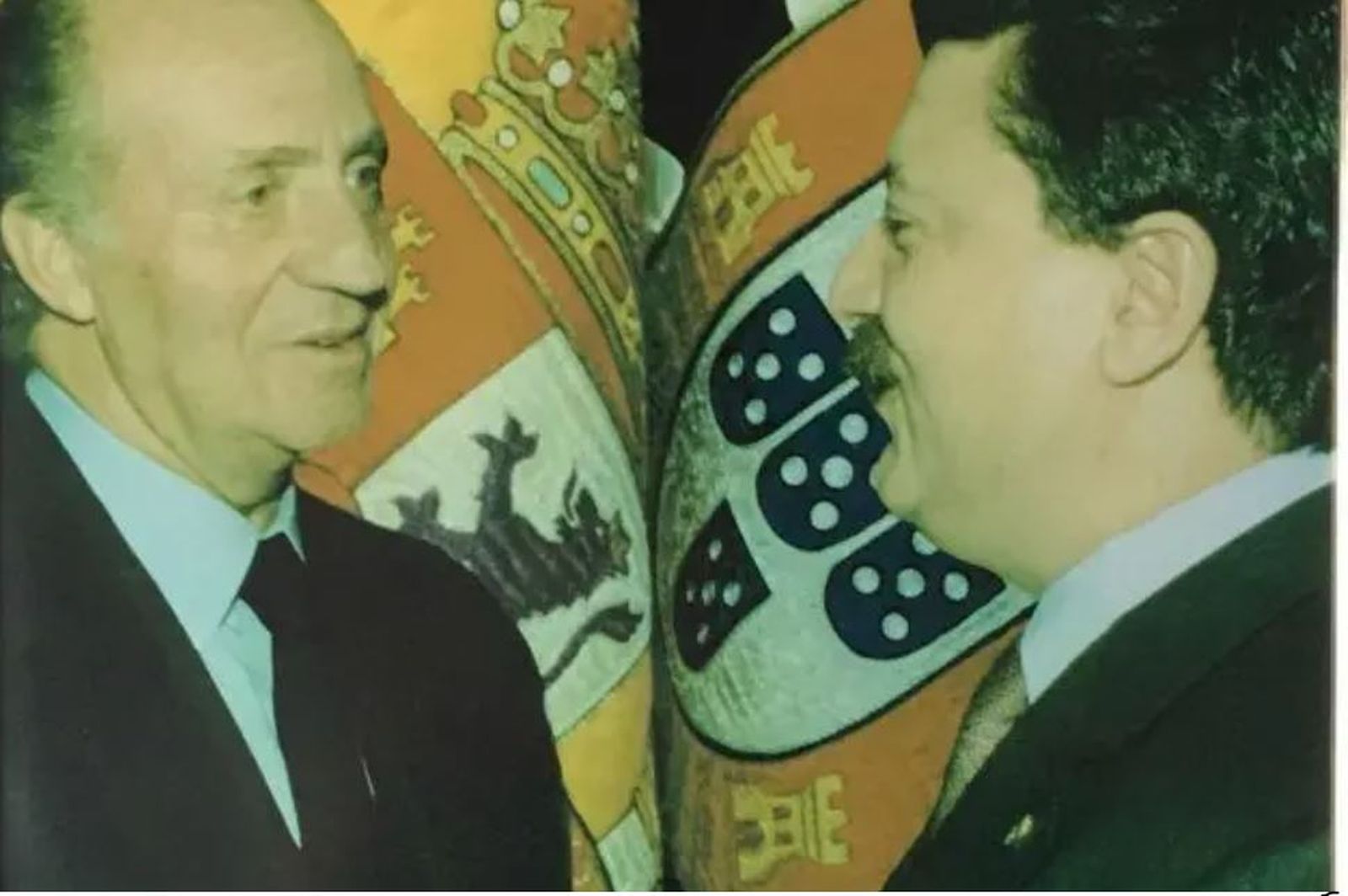 Sampietro, junto al anterior Rey, Juan Carlos I