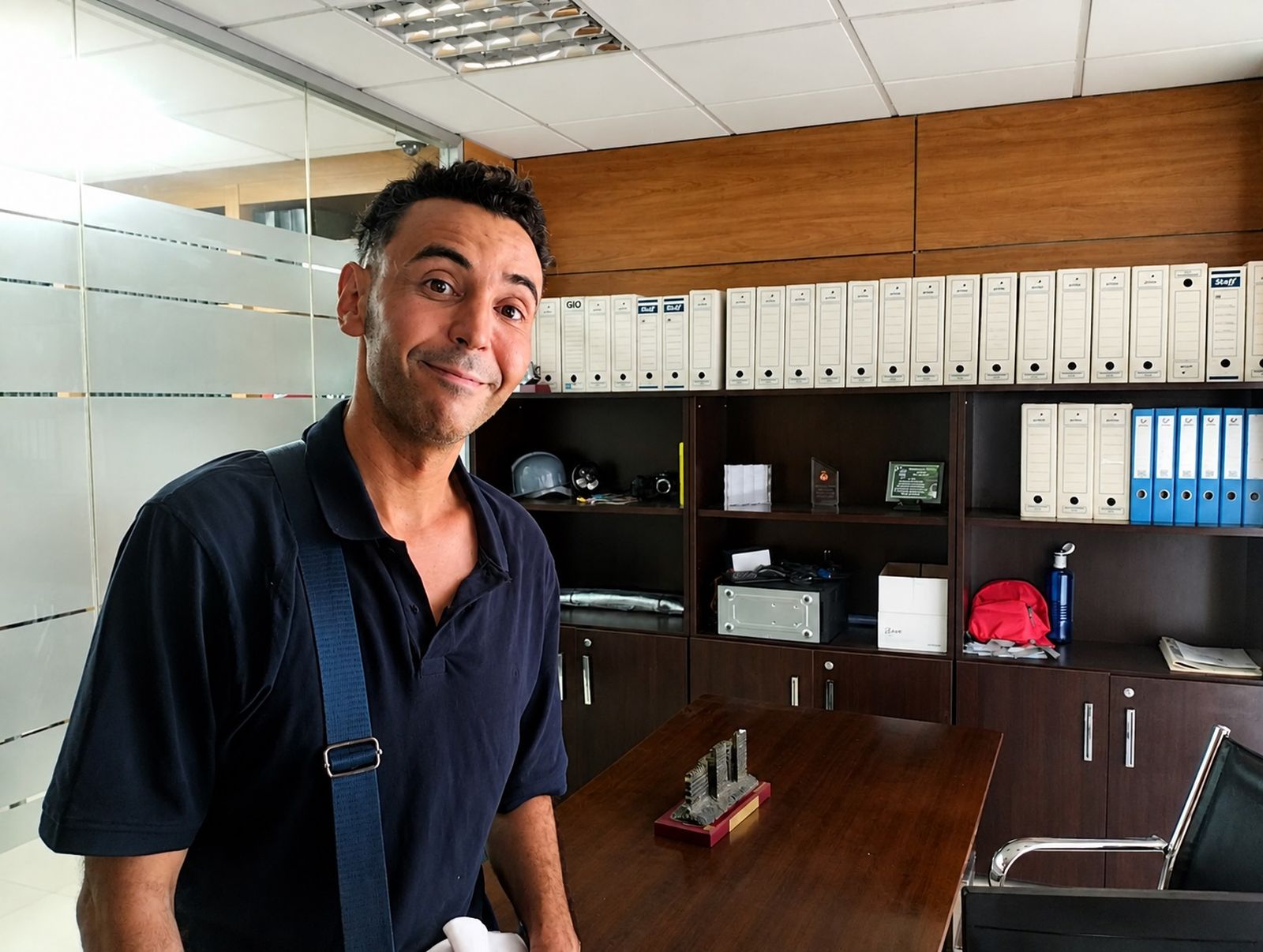 Yussef Alí Nas Amar, en la redacción de El Pueblo