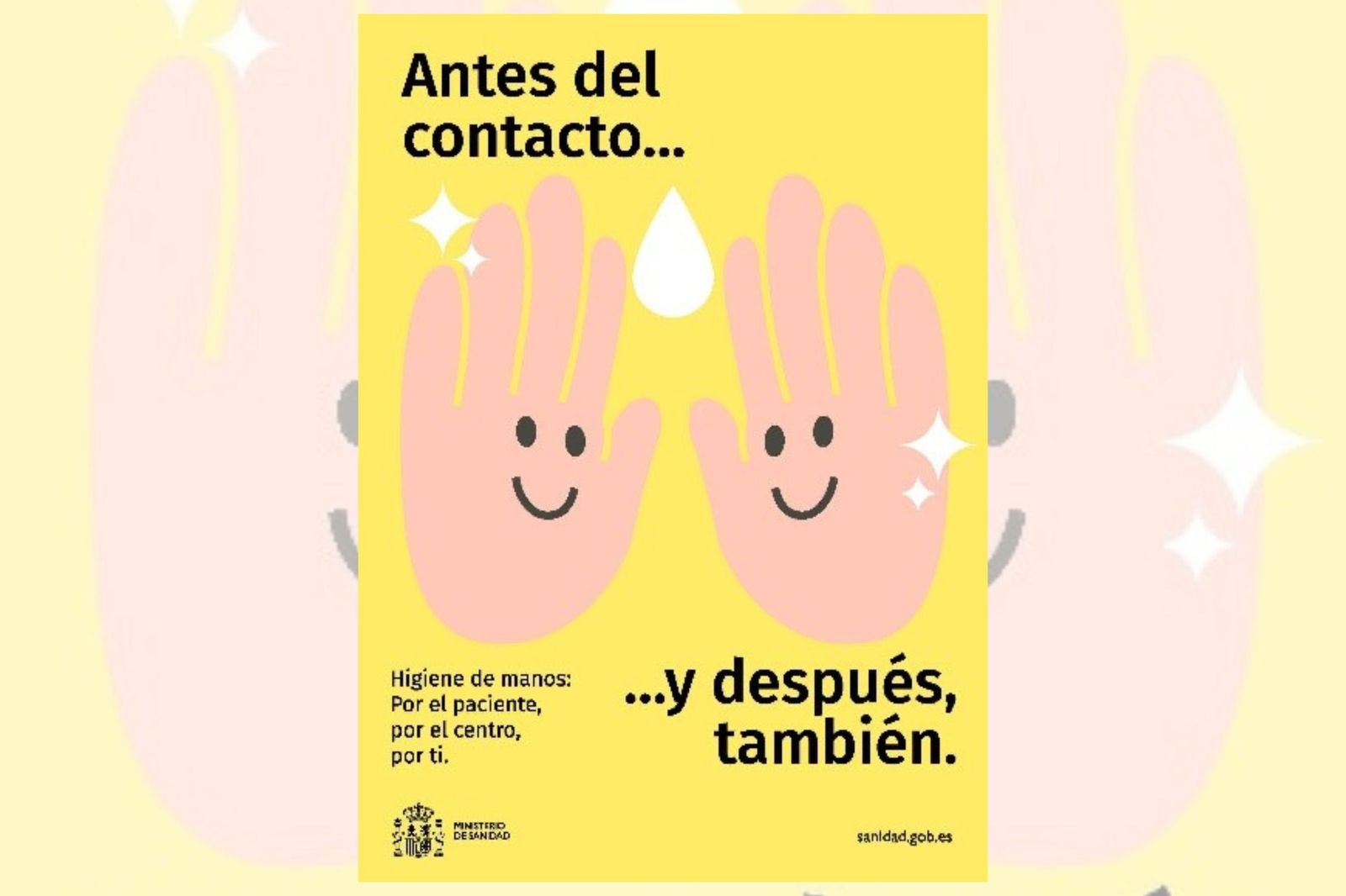 Cartel de concienciación sobre la higiene de manos