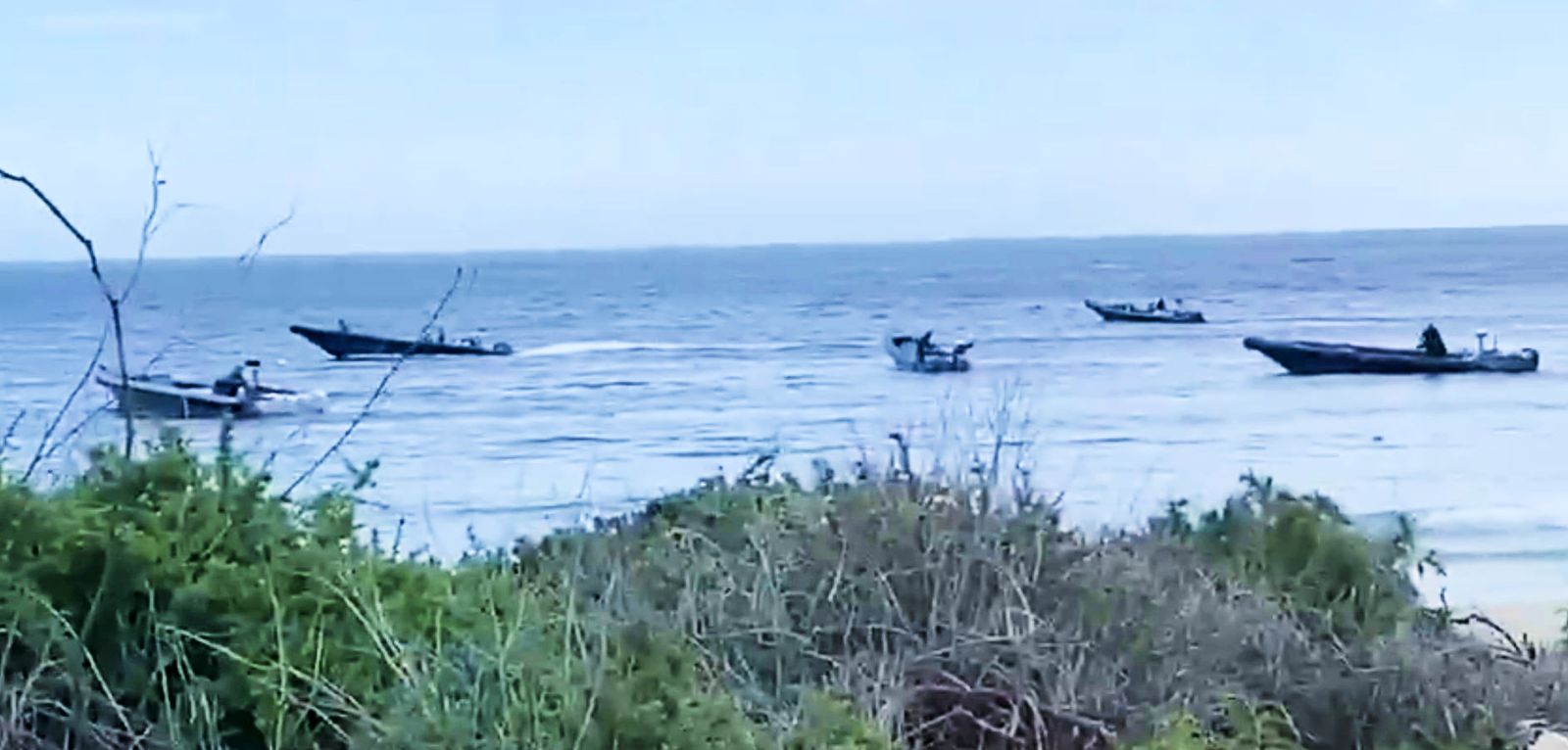 Imagen de las narcolanchas en Almería