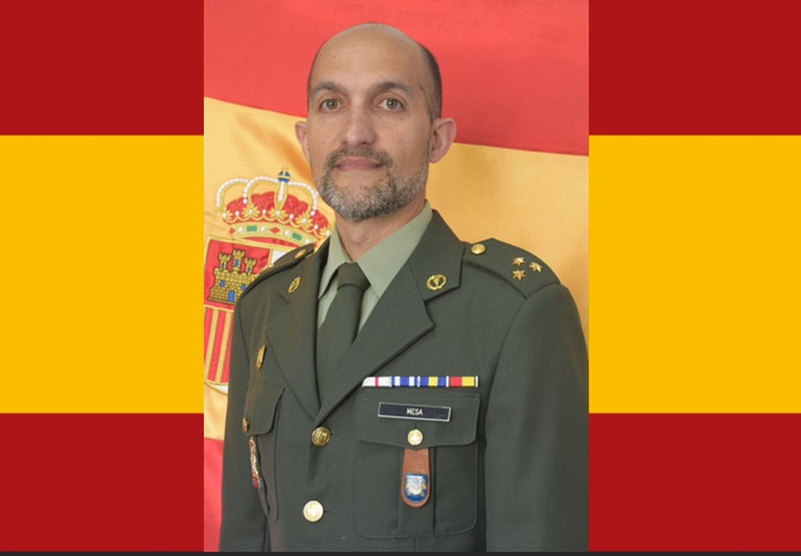 El capitán enfemero ceutí Mesa Castro en una imagen oficial del Ejército de Tierra