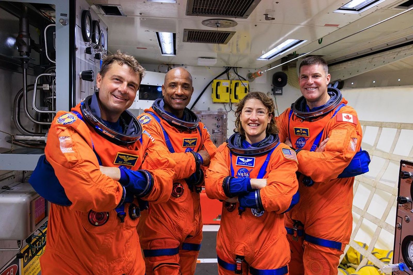 Astronautas de la Artemis II.
