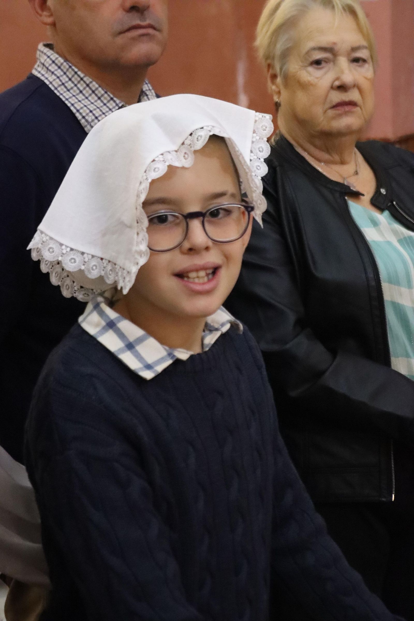 Daniel, Adrián y Noel reciben el Sacramento del bautismo