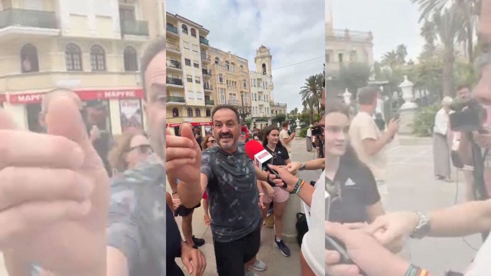 El agresor del periodista de El Pueblo de Ceuta frente al Palacio Autonómico