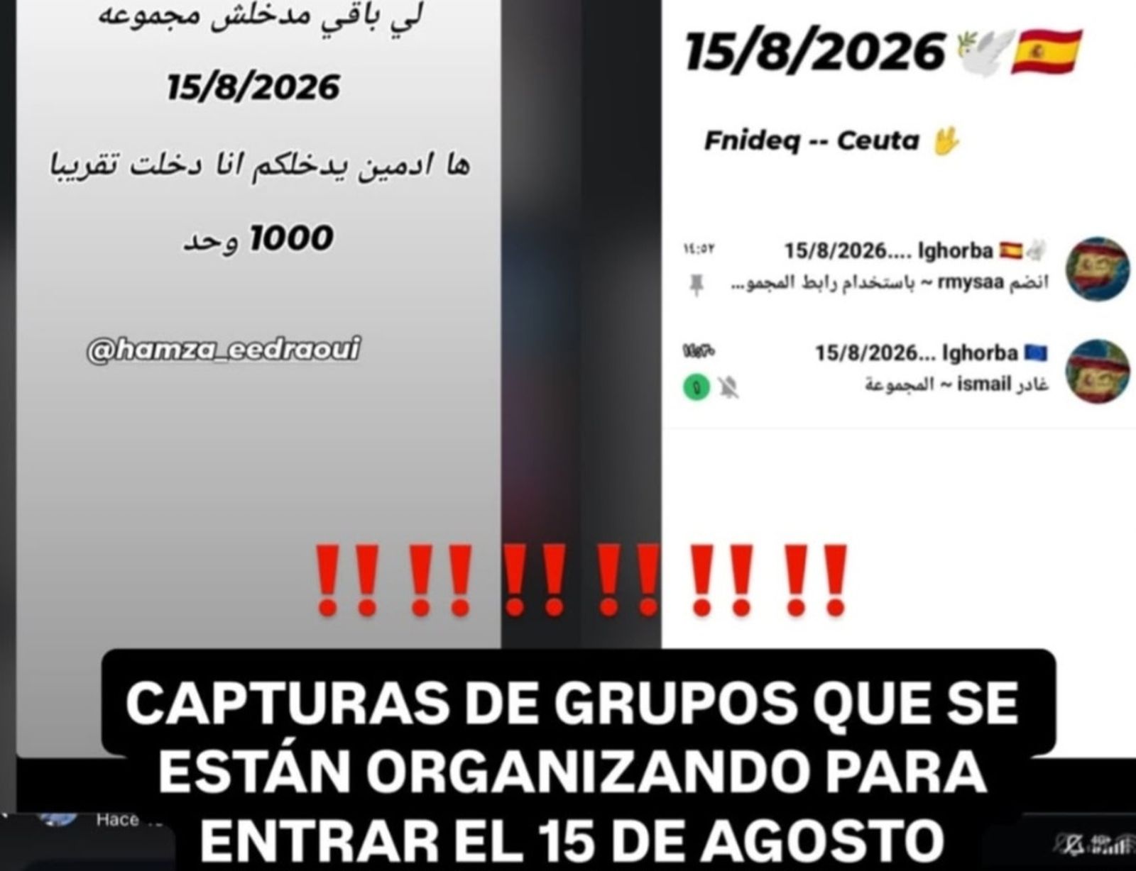 Nuevos mensajes a través de redes sociales para un posible cruce a Ceuta el 15 de agosto