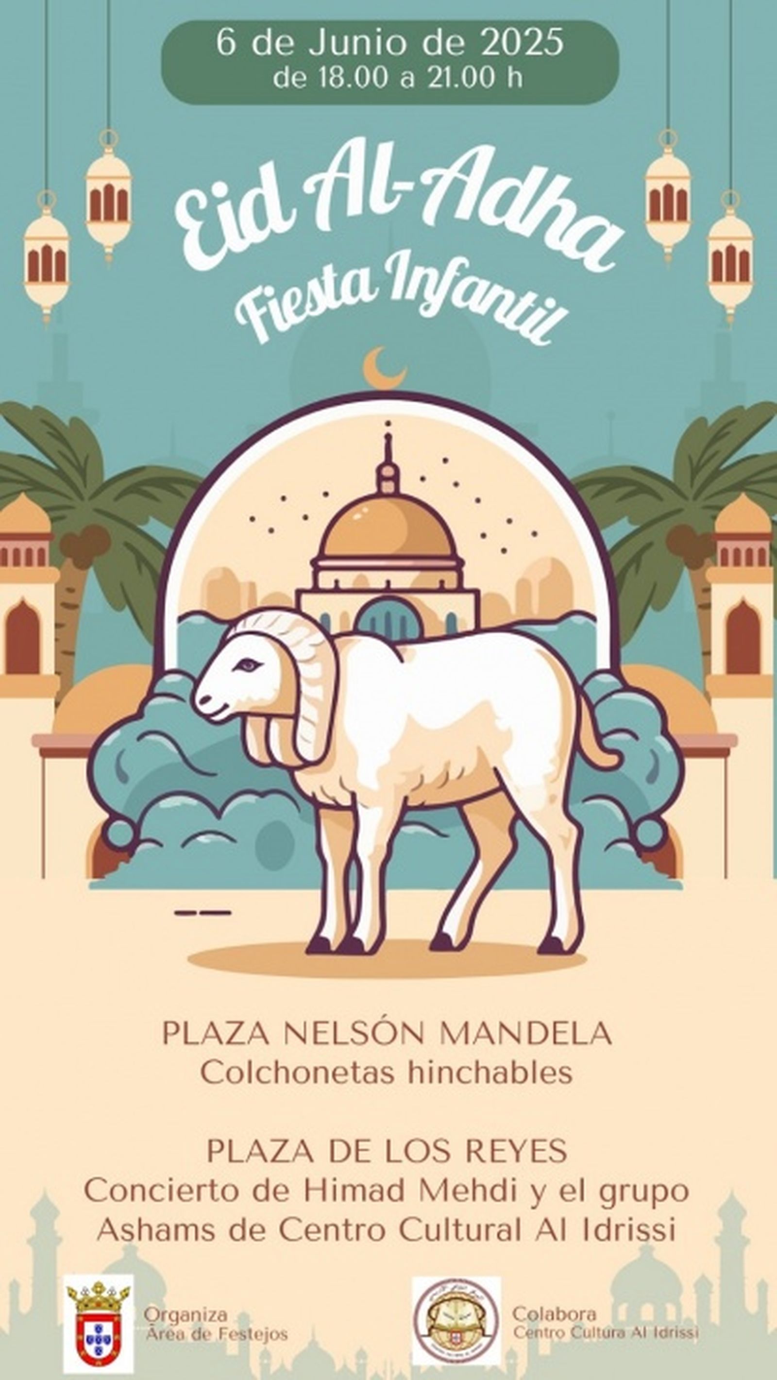Cartel de la fiesta infantil del Eid Al-Adha. / FOTO CEDIDA