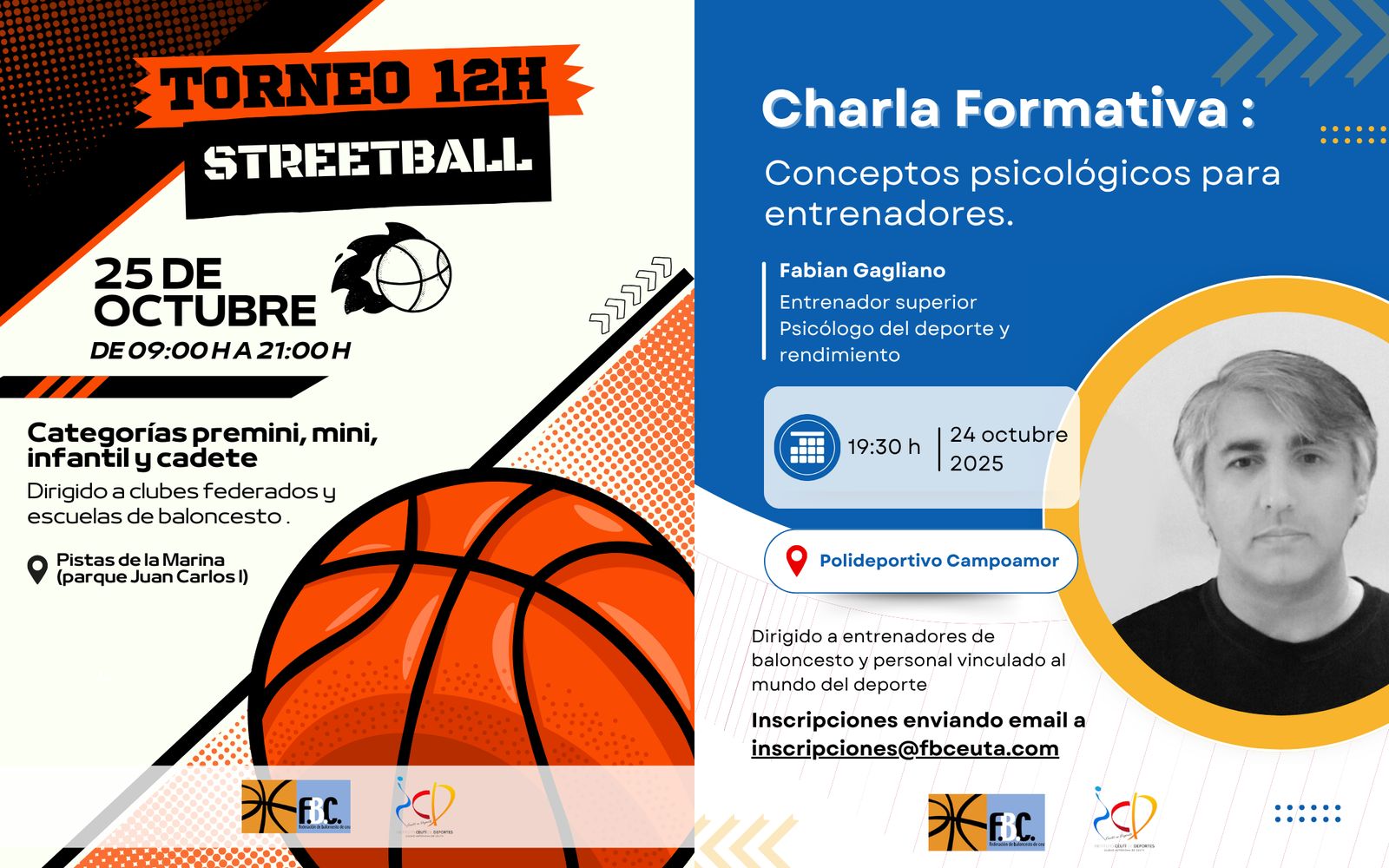 Cartel de las actividades.