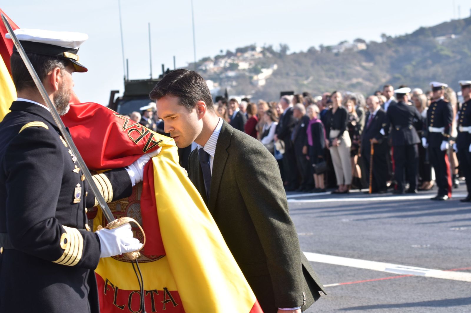 Emotiva jura de bandera a bordo del 'Castilla'