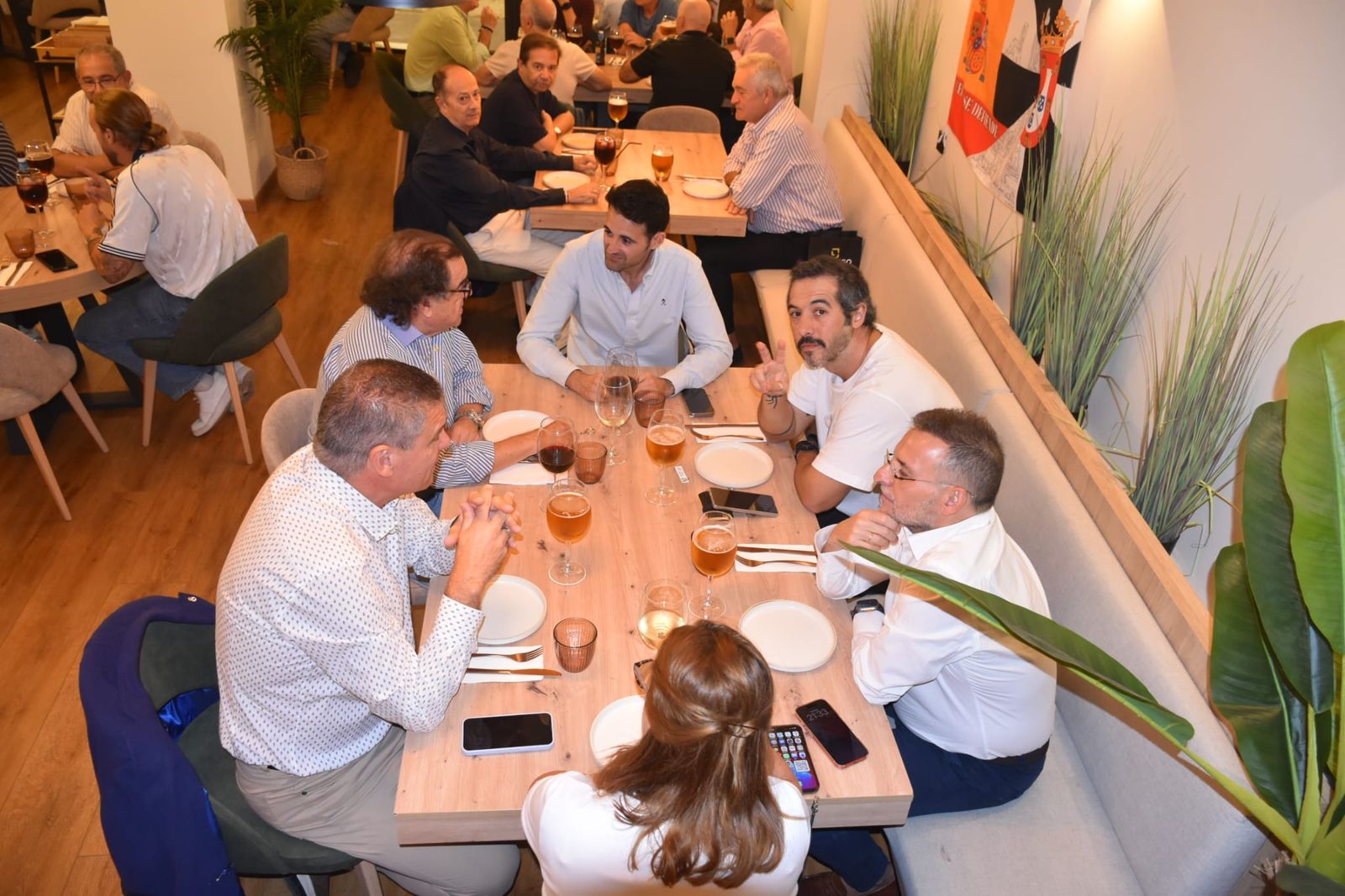 Ambiente madridista en el restaurante 'Aire'