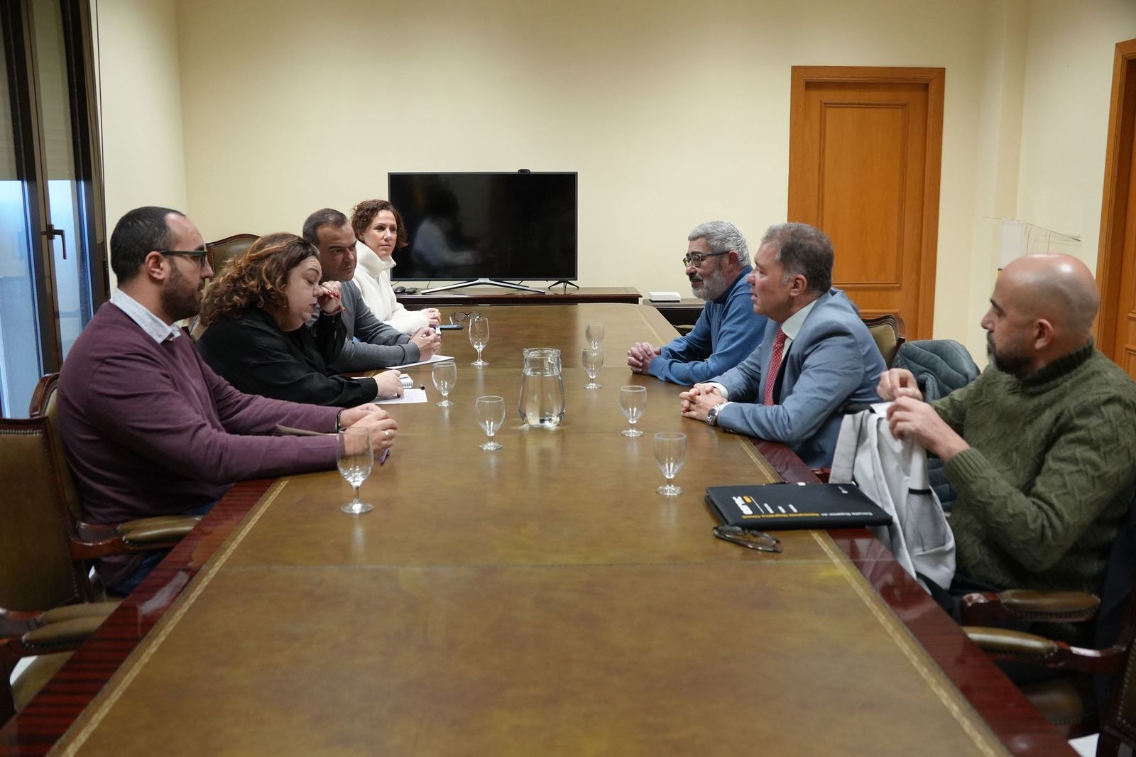 Un momento del encuentro celebrado en la Delegación del Gobierno