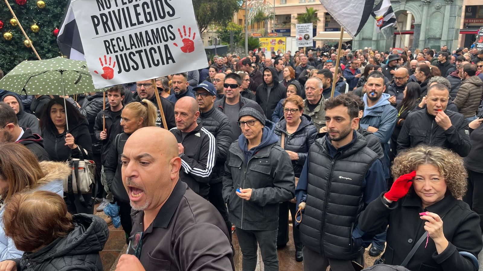 Un momento de la manifestación celebrada este domingo