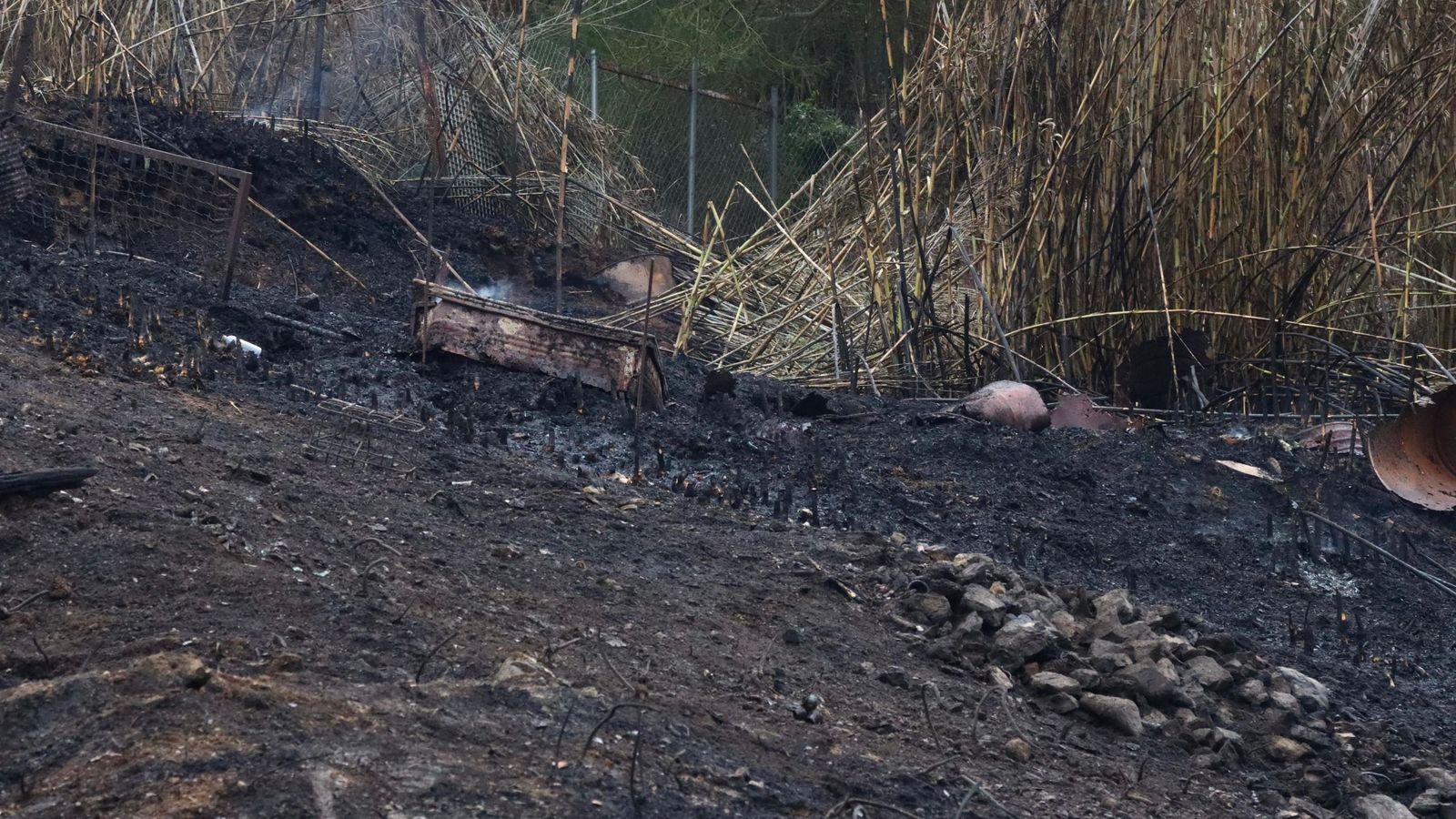 En total se han calcinado más de 9.000 m2 de monte bajo En total se han calcinado más de 9.000 m2 de monte bajo