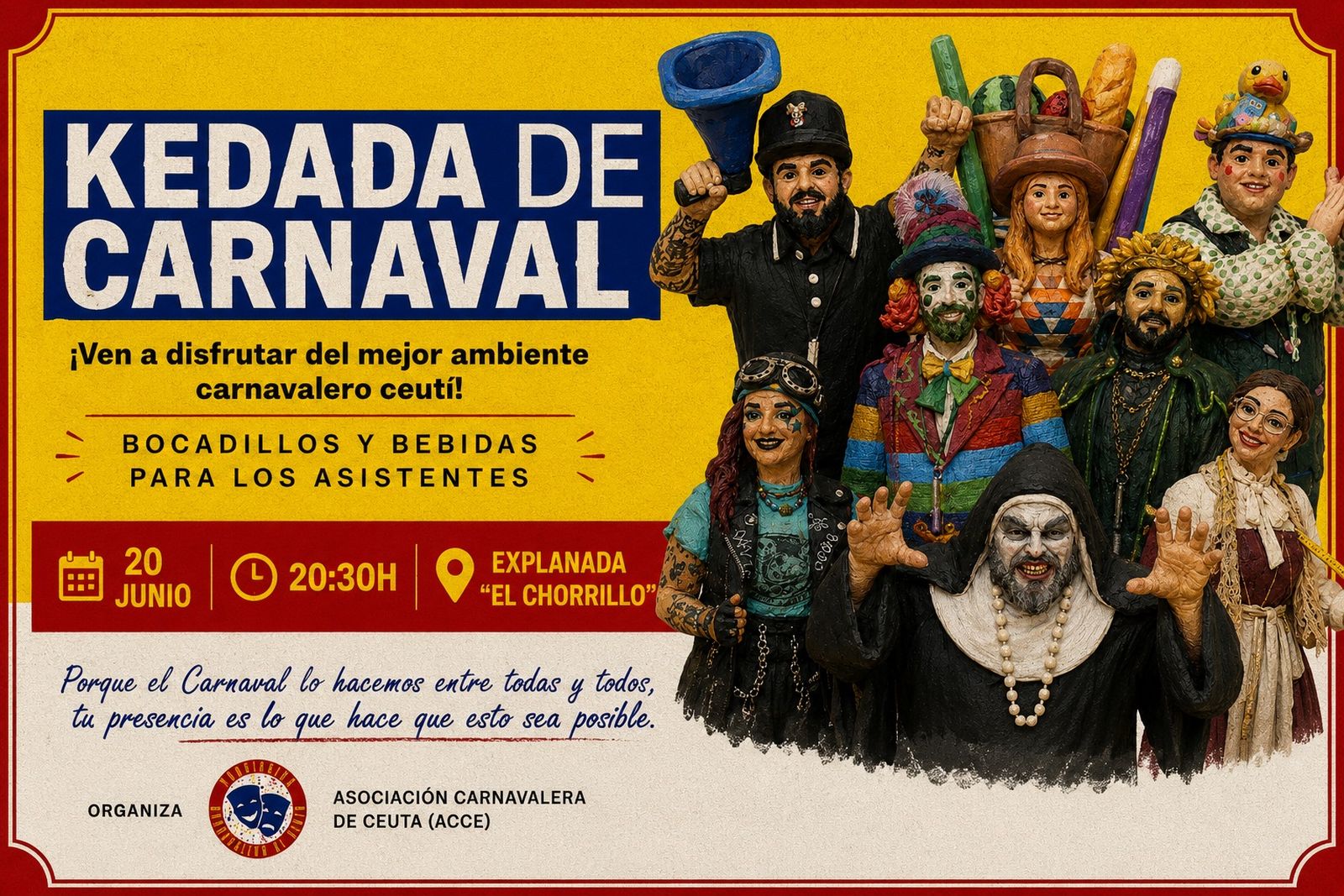 Cartel anunciador de la "Gran Kedada"