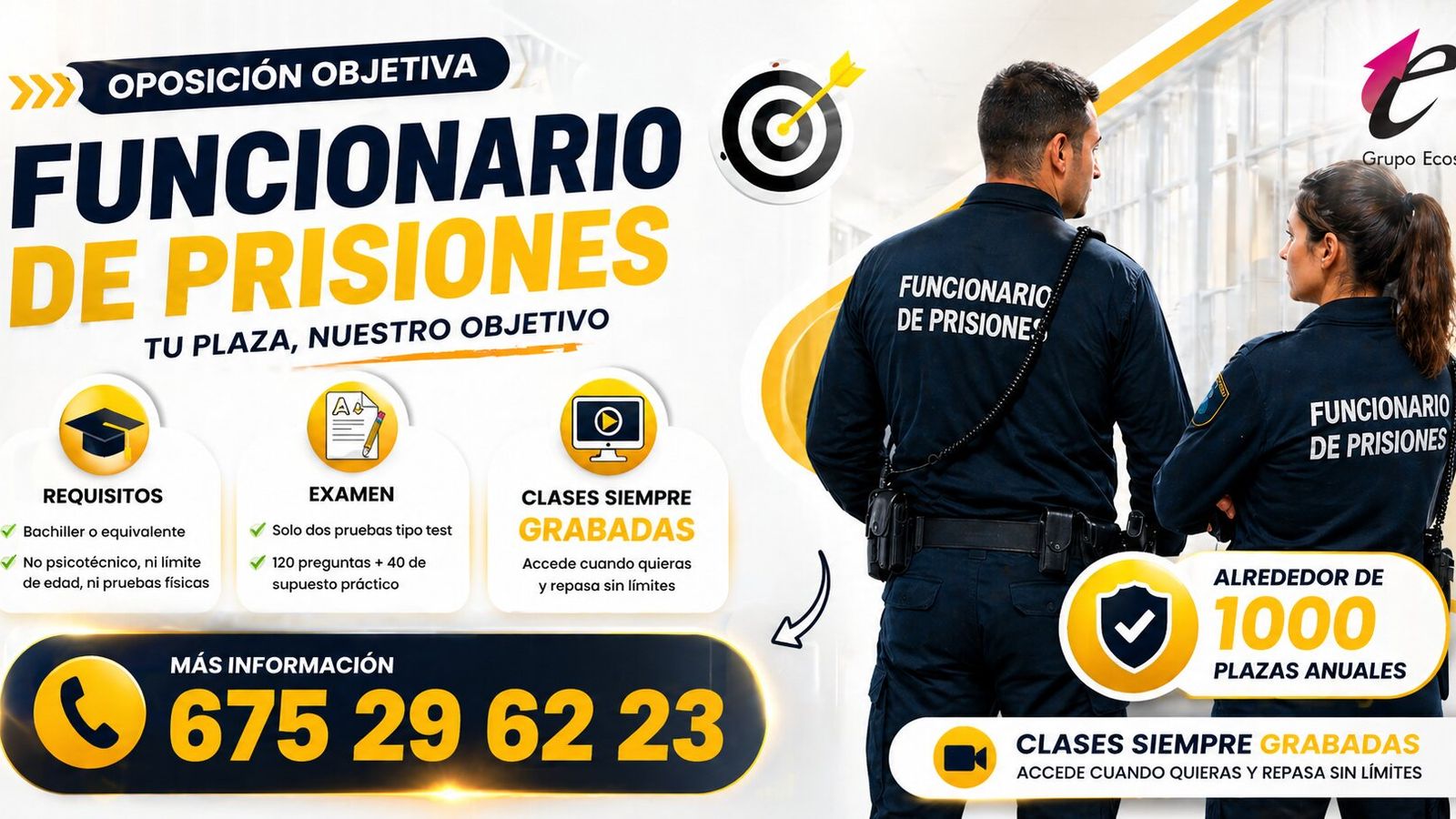 Formación para opositores de funcionarios de prisiones