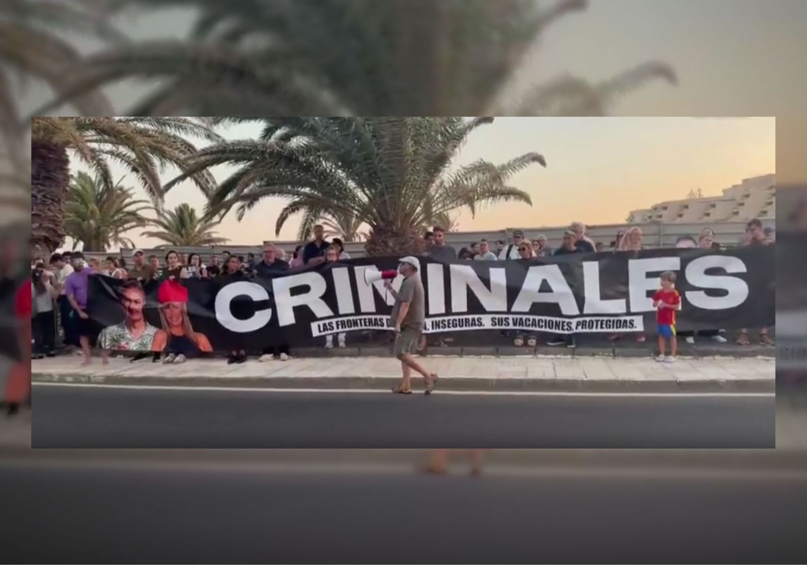 Captura del vídeo de la manifestación