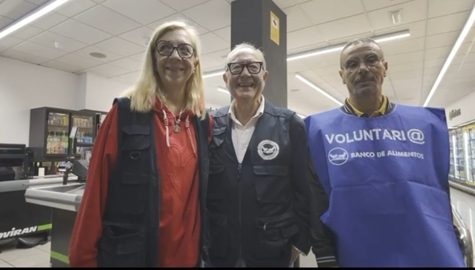 El presidente del Banco de Alimentos durante su visita a uno de los supermercados este fin de semana