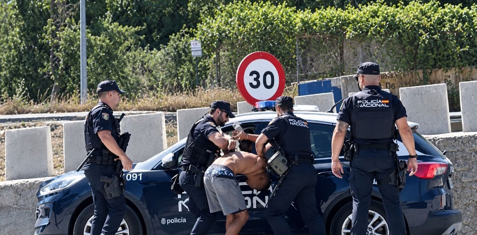 Momento de la detención por parte de la UIP