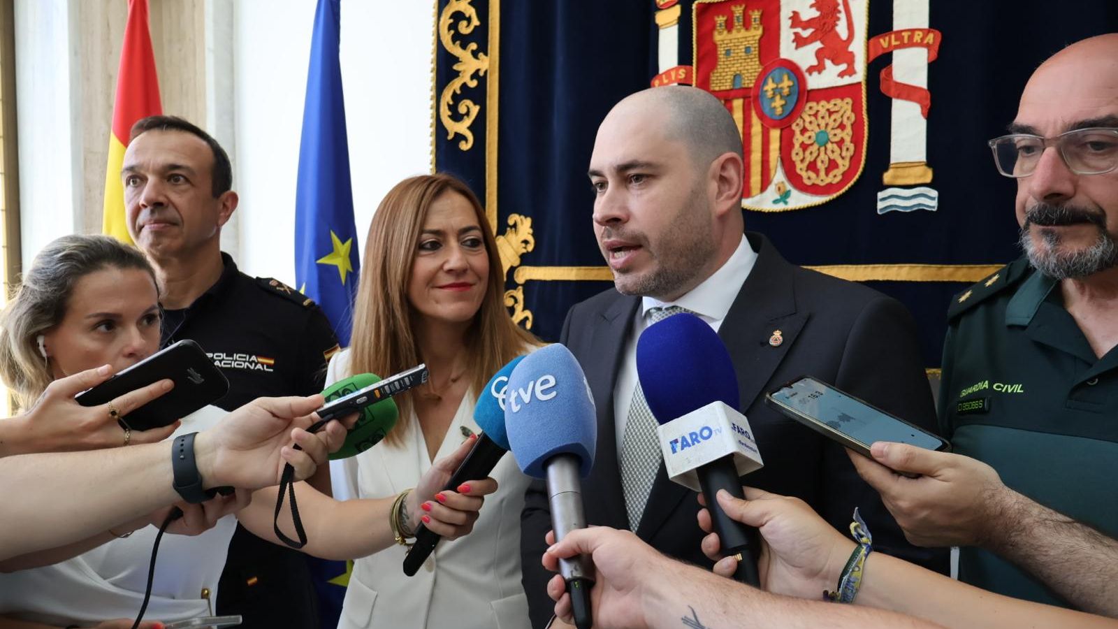 Triano atendiendo a los medios este martes.