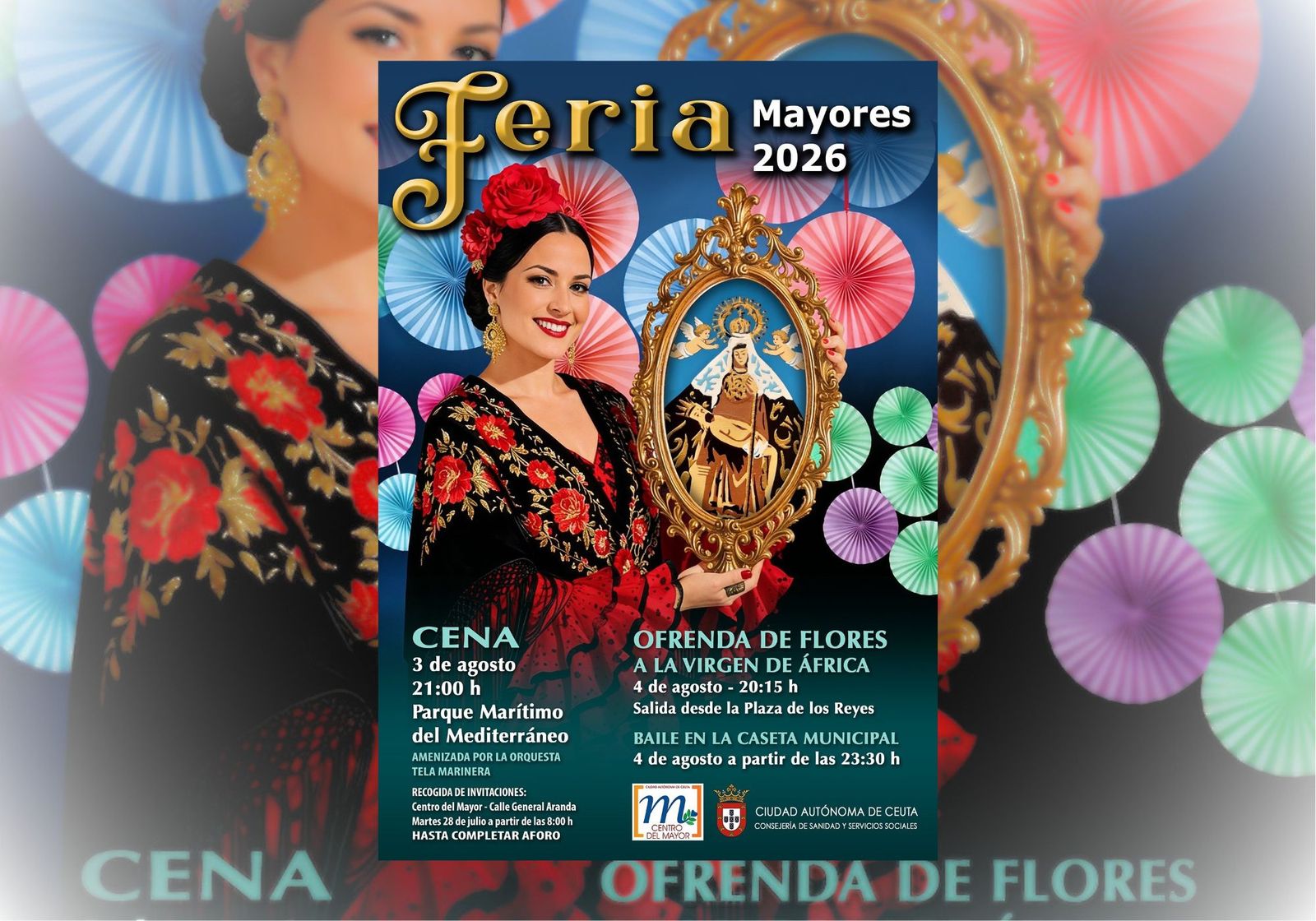 El cartel de la Cena del Mayor de la Consejería de Servicios Sociales
