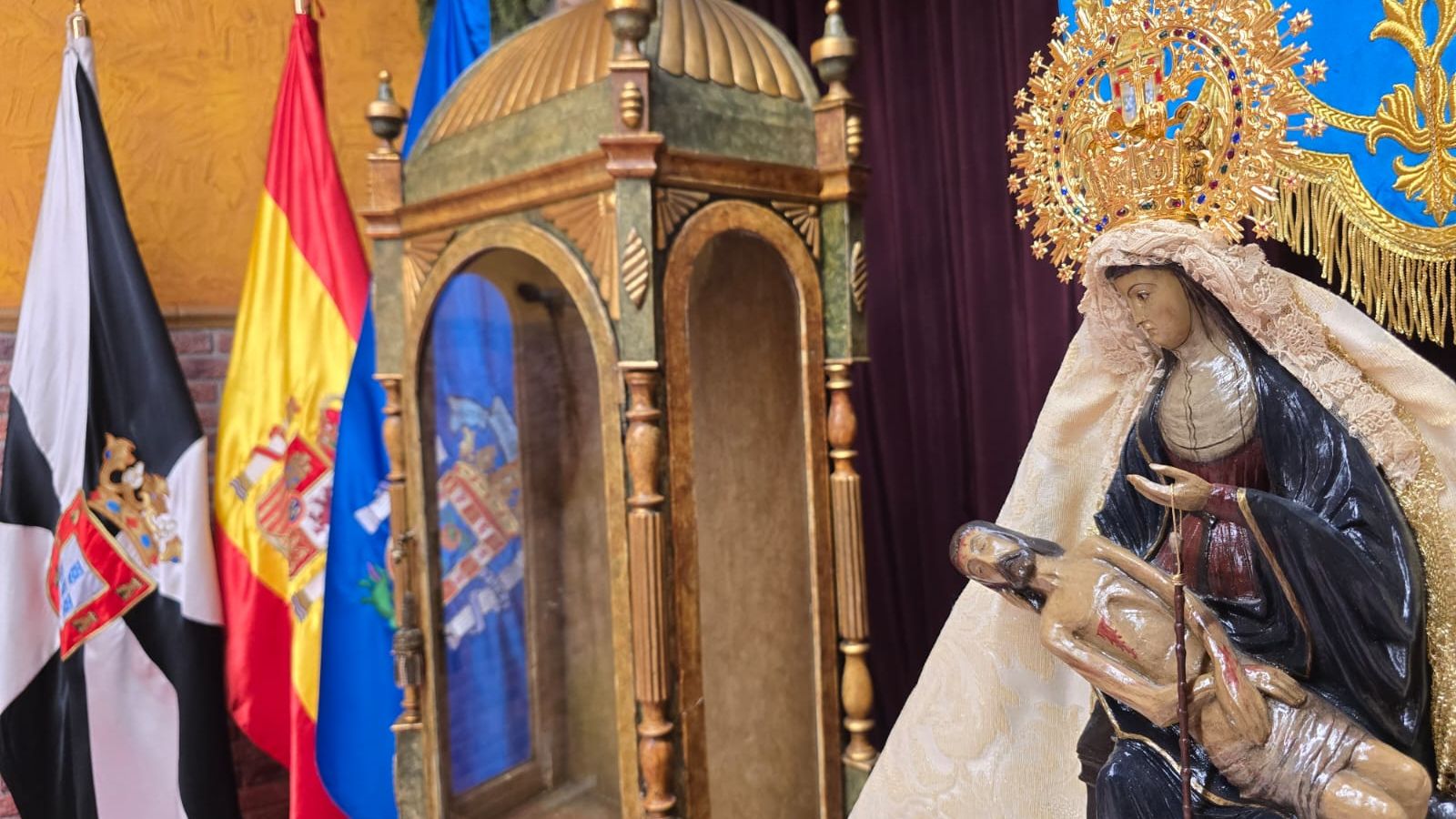 La imagen de la Virgen en la Casa de Ceuta en Melilla