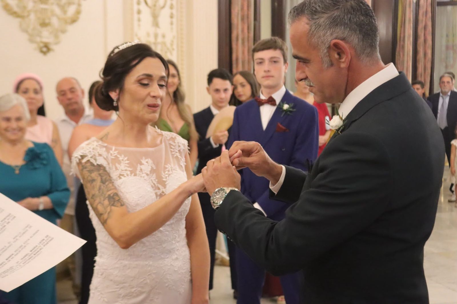 Antonio e Isabel celebran su enlace rodeados de familiares y amigos