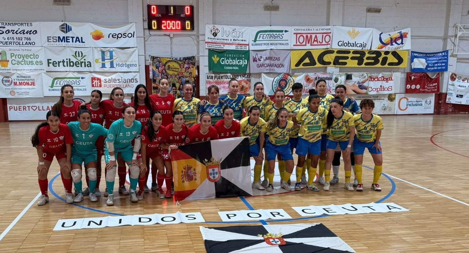 Los dos equipos apoyaron a la Ciudad Autónoma