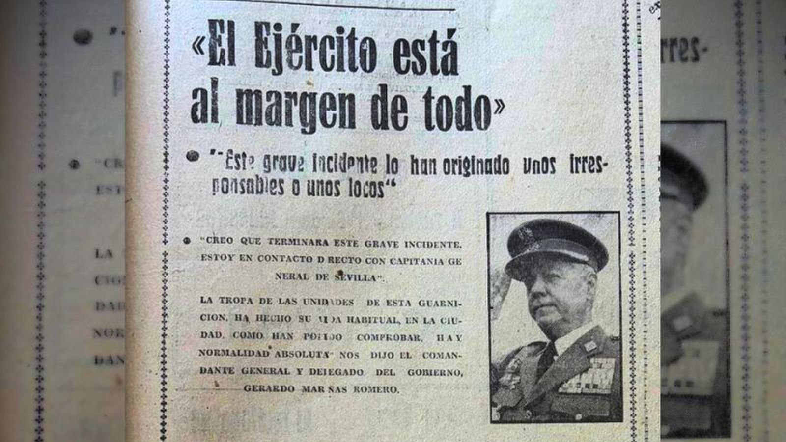Imagen del periódico donde se publicó la entrevista.