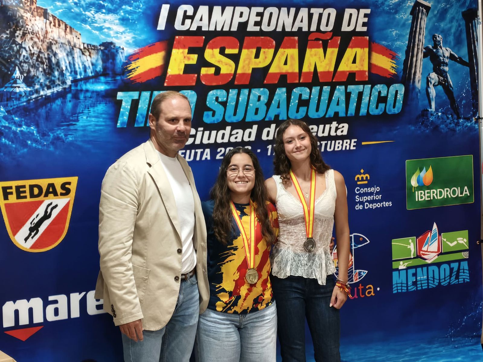Rafael Ruiz y Mabel Lucena inauguran el palmarés del Campeonato de España de tiro subacuático en Ceuta