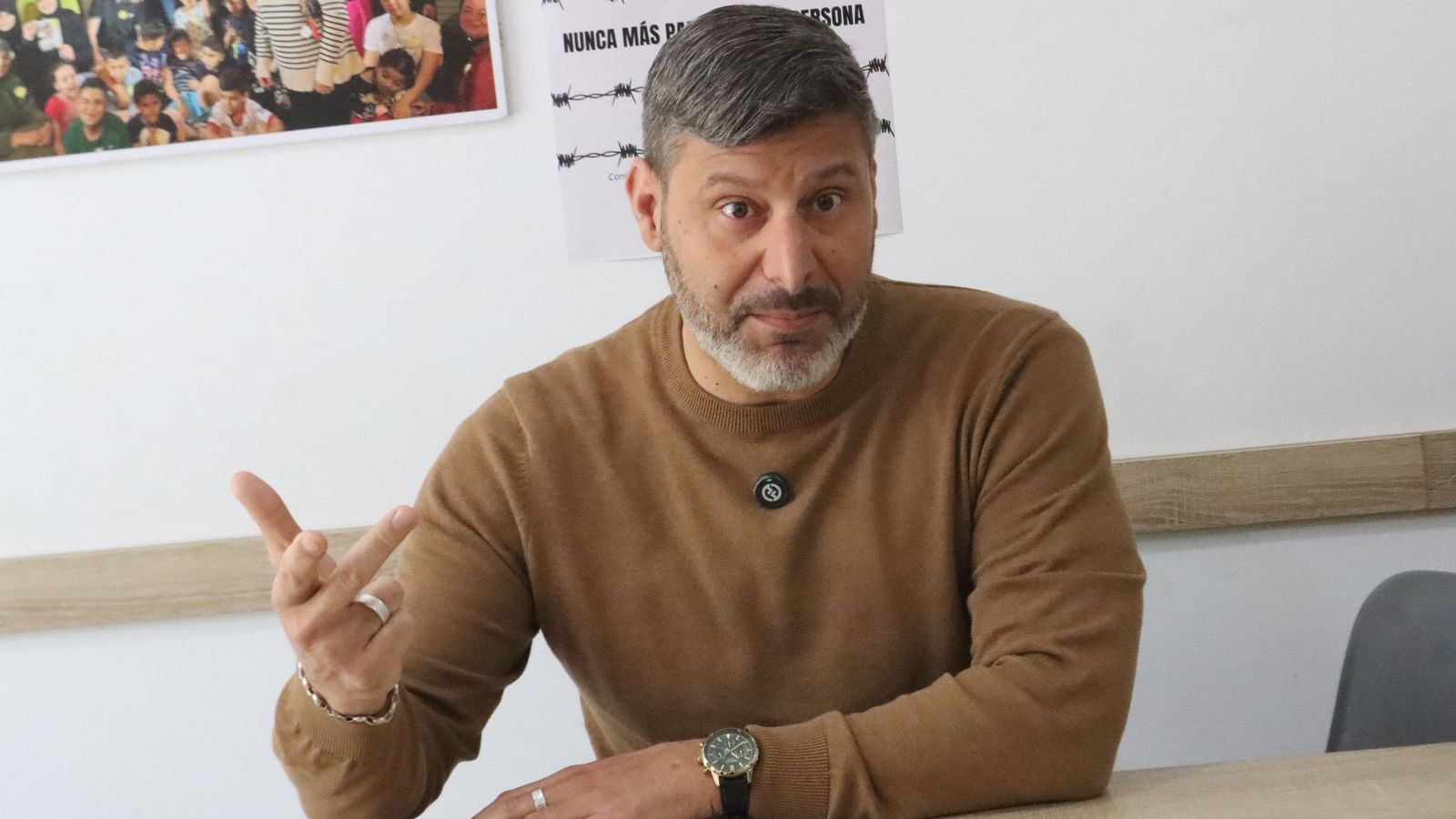 El líder de Ceuta Ya!, Mohamed Mustafa, durante la entrevista concedida a este periódico para hablar sobre la esperanza de vida en Ceuta