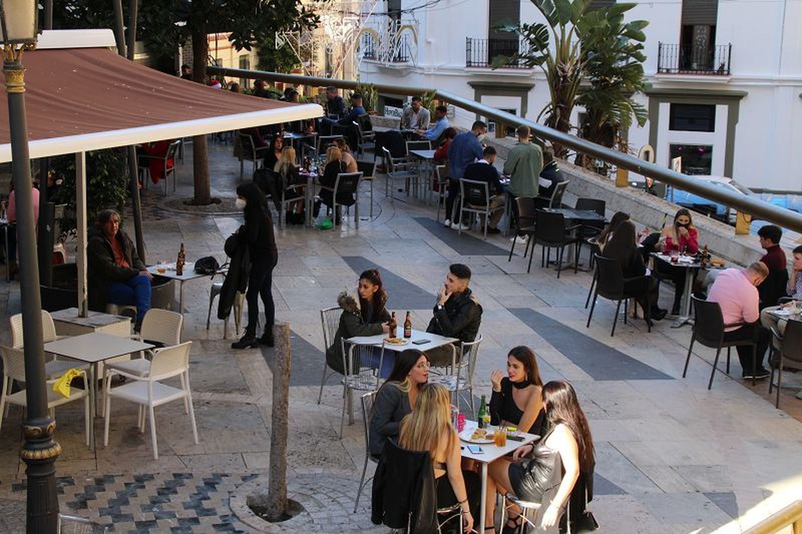 Terrazas en el centro de la ciudad