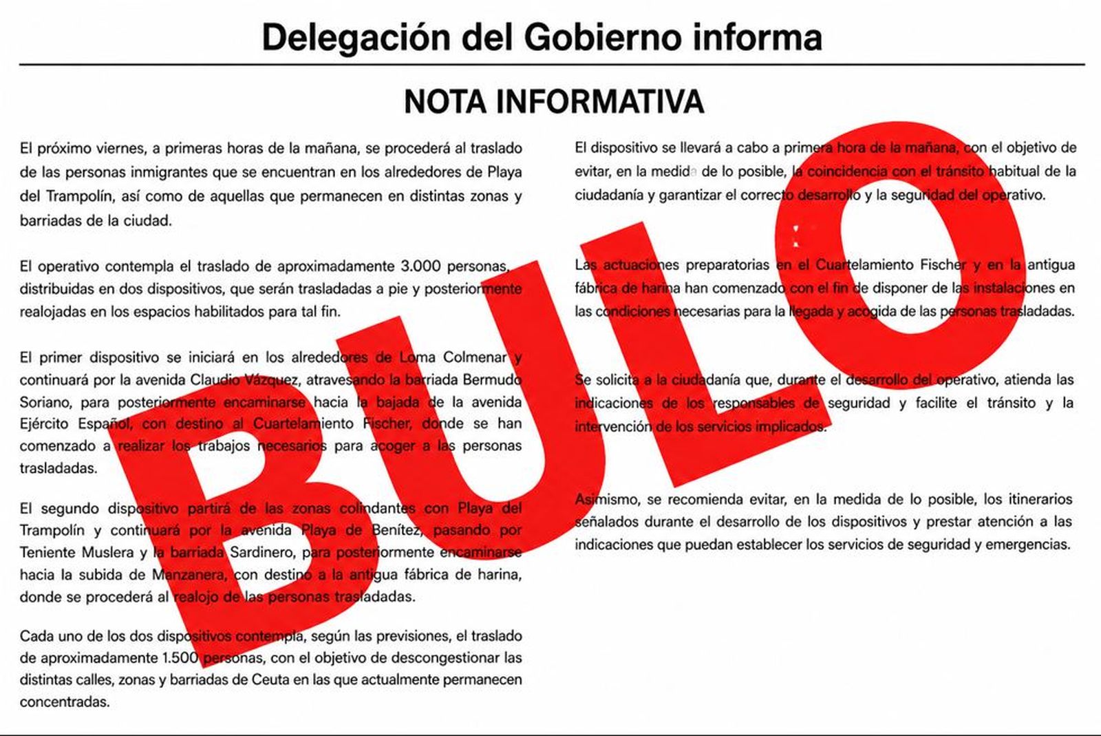 Este mensaje es falso