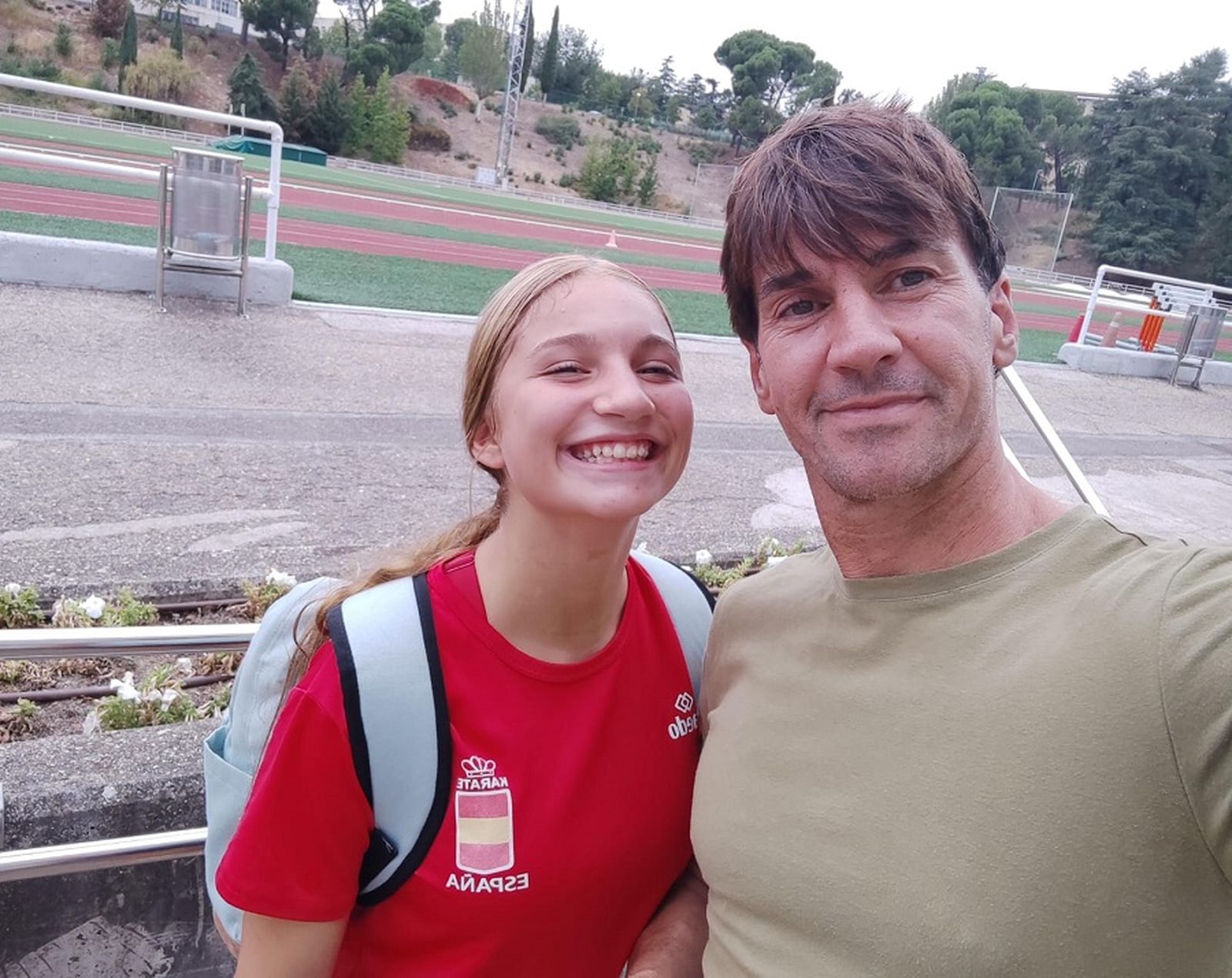 Julia Melgar con el coach Cristóbal Mateo