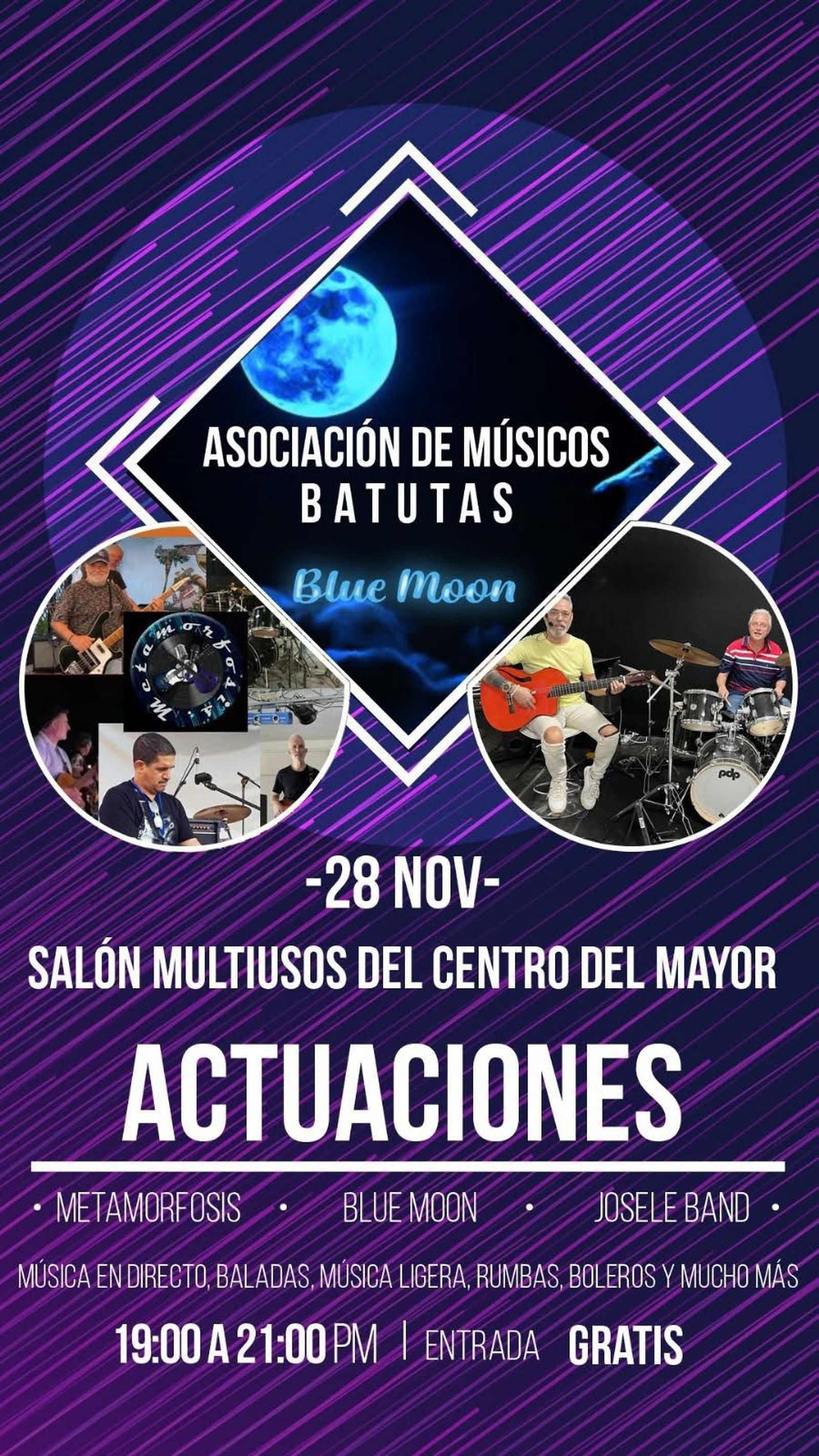 Cartel del concierto de la Asociación de Músicos Batutas