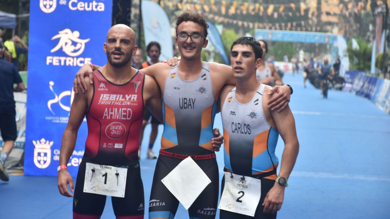 Tres primeros clasificados masculino