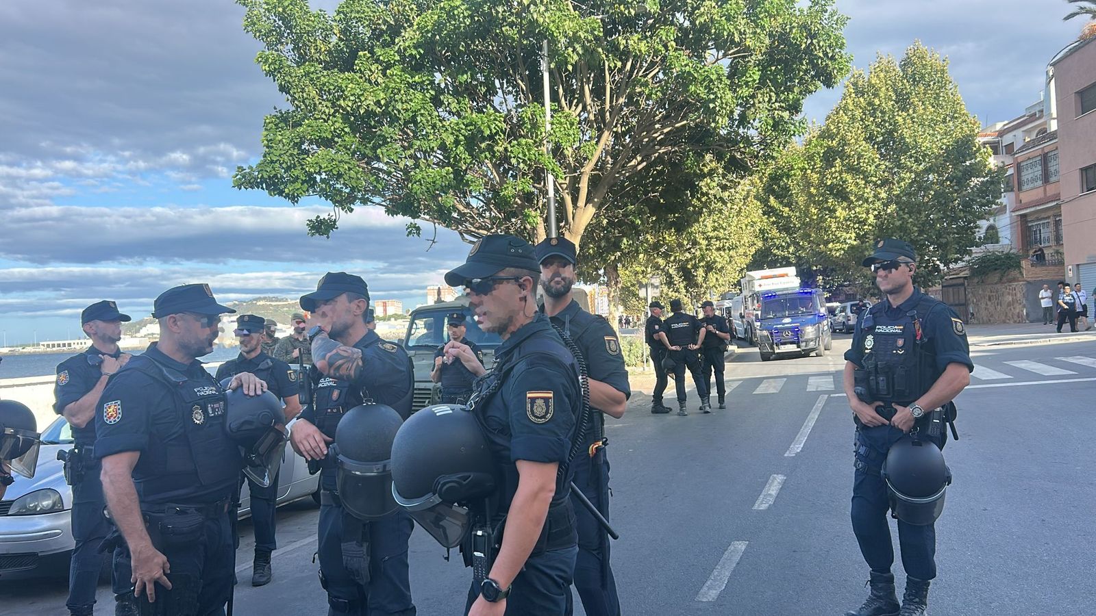 Despliegue policial en la zona