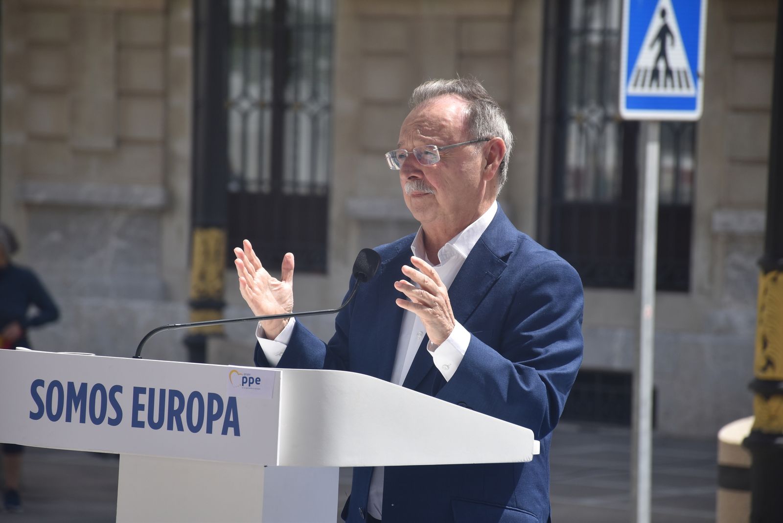 Acto del PP por el Día de Europa en la Plaza de África, con la presencia de su presidente nacional, Alberto Núñez Feijóo